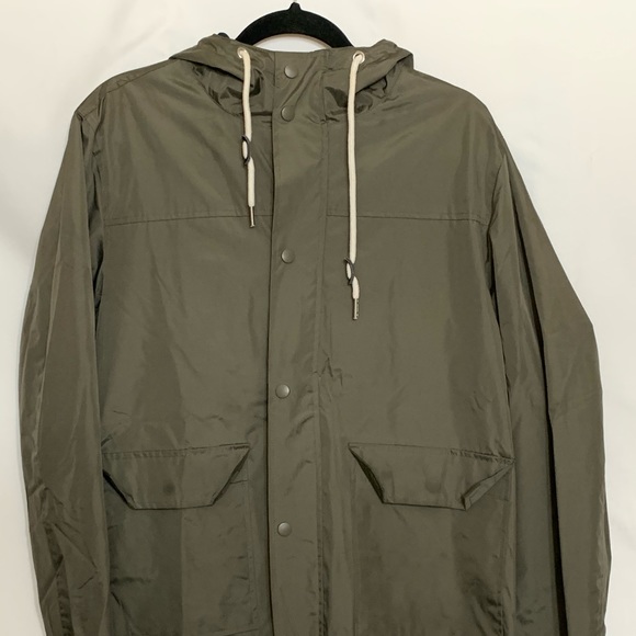 FOREVER 21 OLIVE GREEN RAIN JACKET (S) - Picture 1 of 7